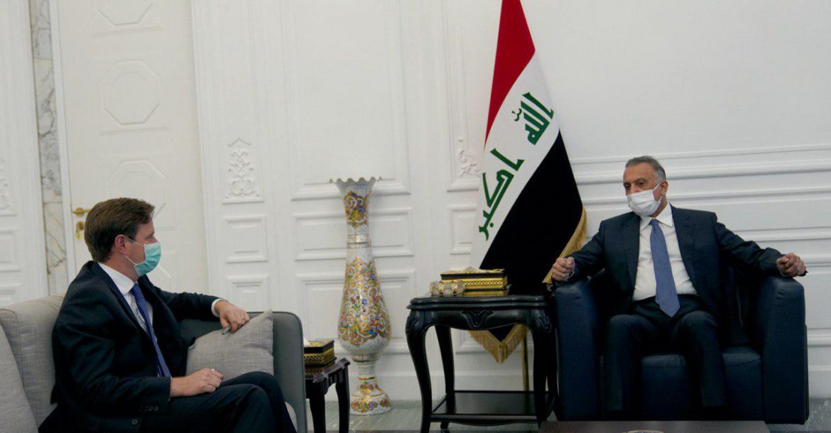 Al-Kazemi and the British ambassador to Baghdad discuss security efforts to counter terrorism 98770f41-81f7-408f-b8f2-396e2b5c8de2-1170x610