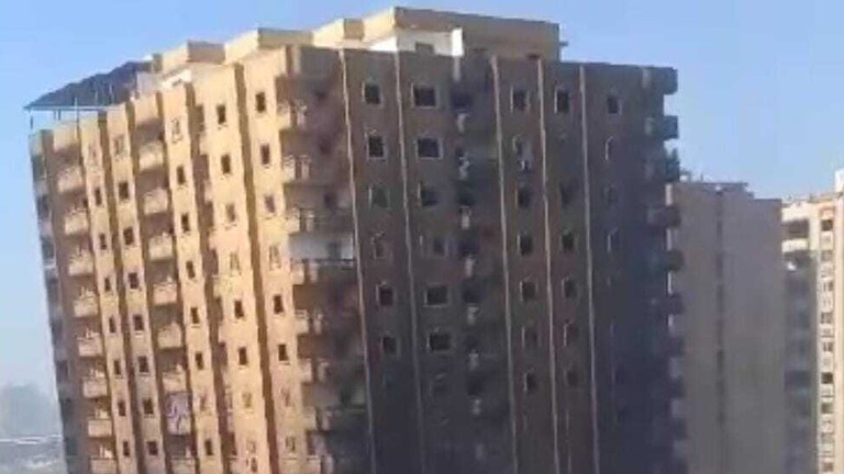 استمرار حريق “برج الدائري” في مصر لليوم السادس على التوالي(فيديو)