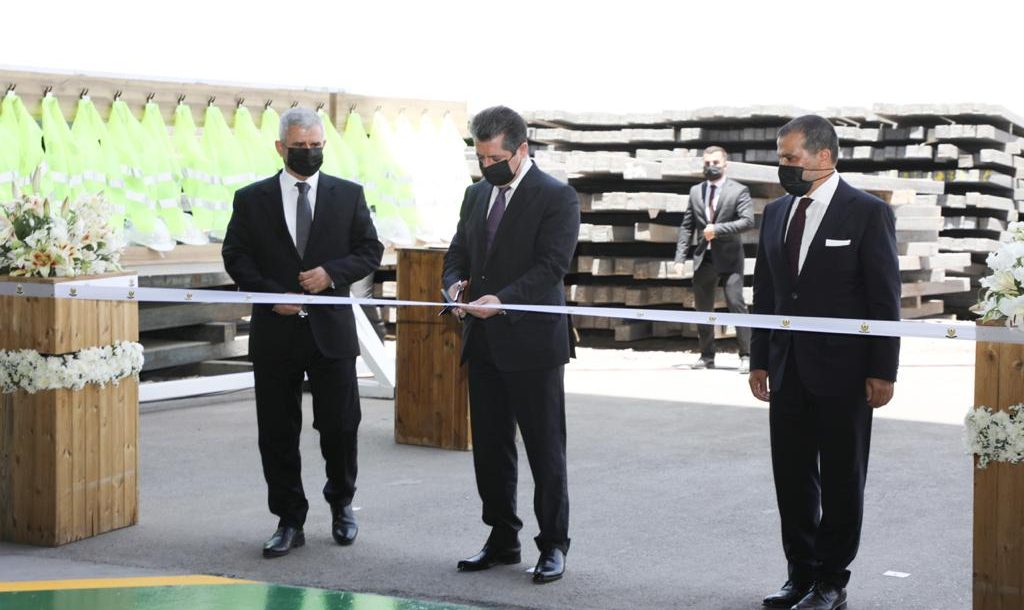 رئيس حكومة كوردستان يفتتح أكبر مصنع لإنتاج الحديد والصلب على مستوى العراق