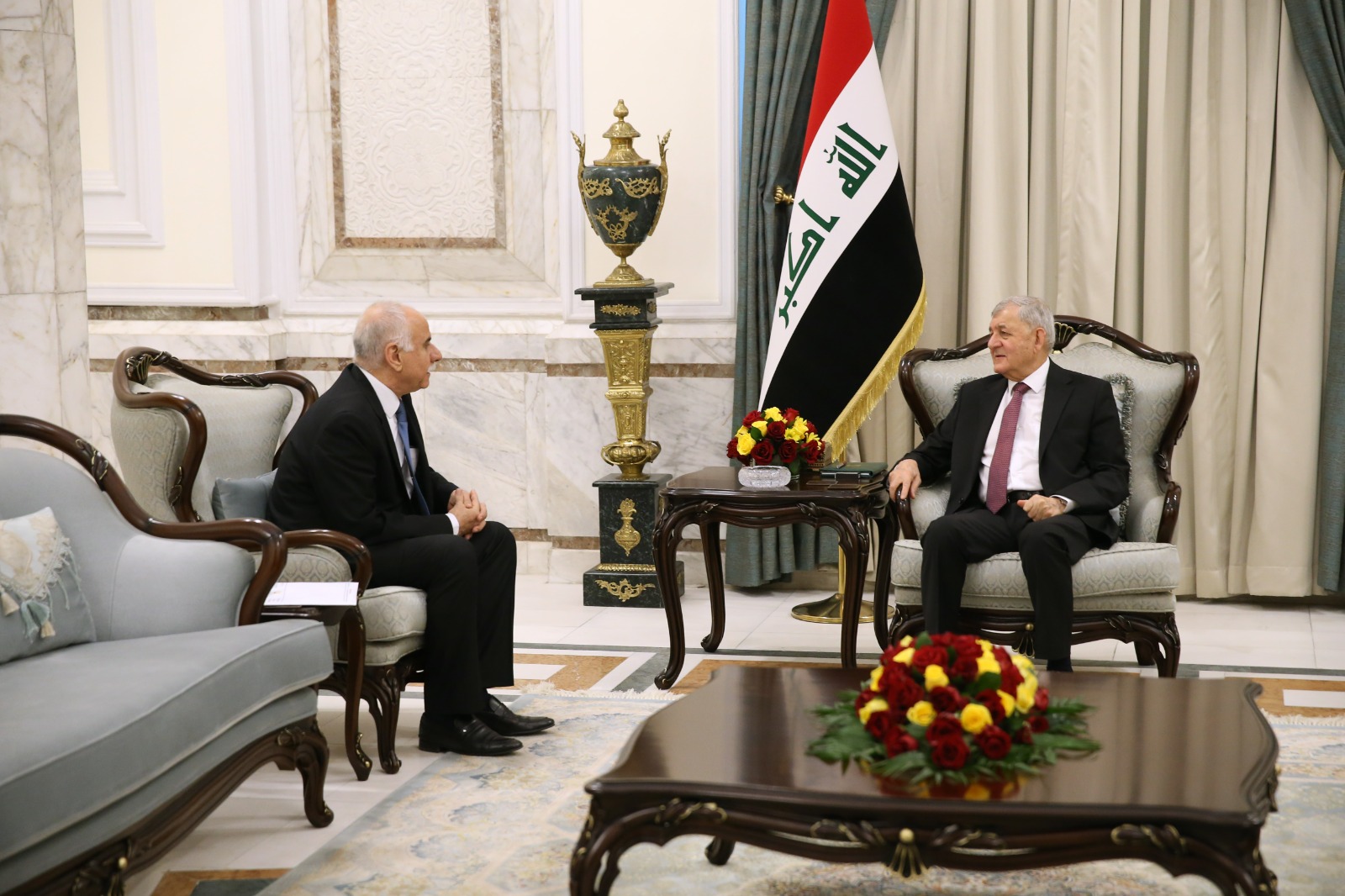 رئيس الجمهورية: العراق يولي اهتماما بالقضية الفلسطينية ويدعمها في جميع المحافل الدولية