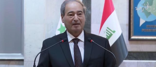 وزير الخارجية السوري يوجه الشكر للعراقيين