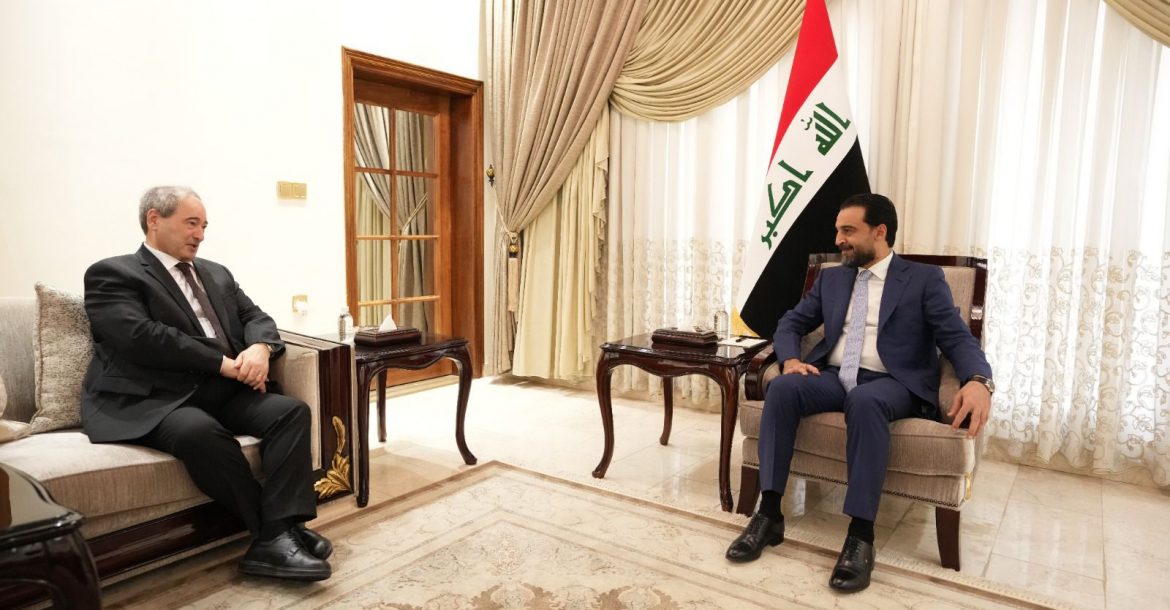 الحلبوسي يستقبل وزير الخارجية السوري ويؤكد دعمه لعودة سوريا إلى محيطها العربي